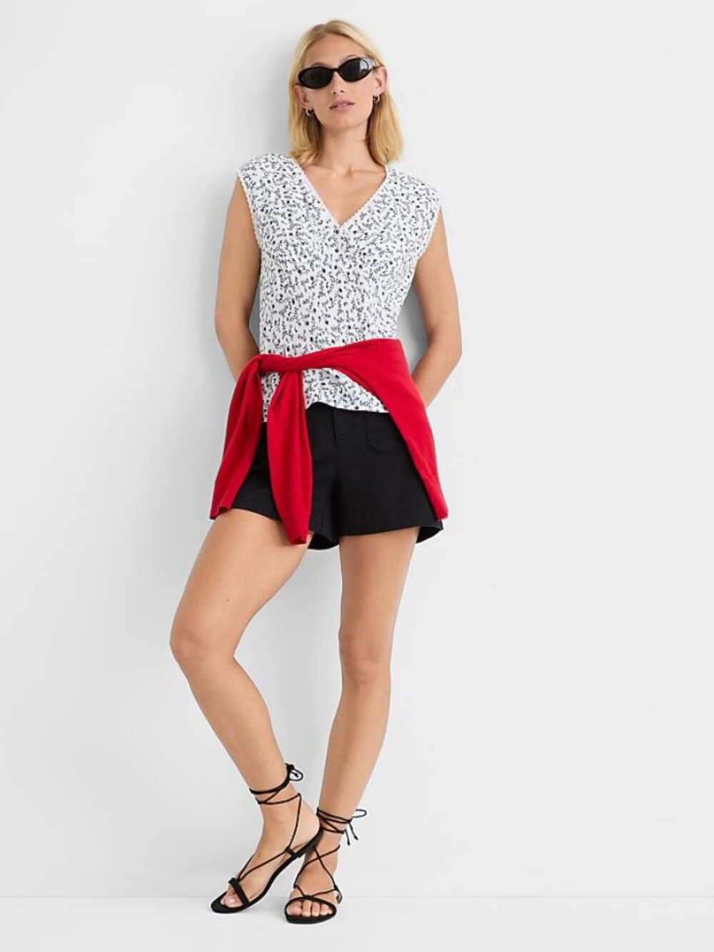 Loft Floral Lace Trim Cap Sleeve Top Size 0 Boho Romantic Lace Summer 2026 - Picture 2 of 9